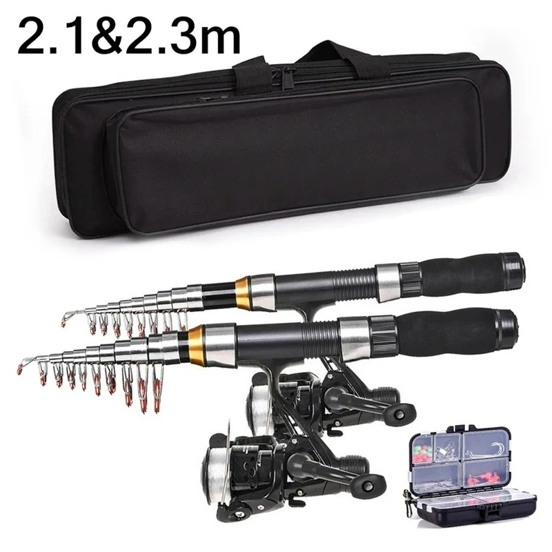 Fishing Rod Combo - BRAVMAK 2,1/2,3 м телескопическая катушка для